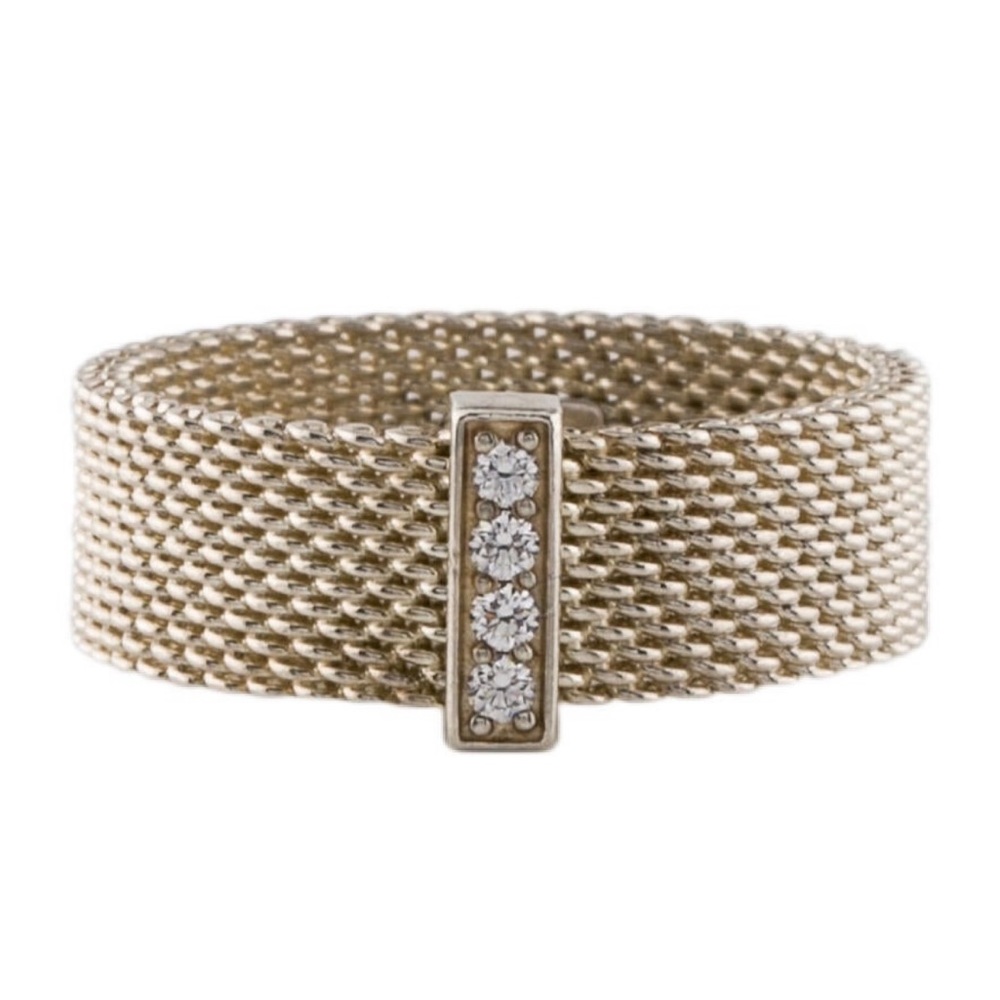 Tiffany & Co. Mesh band with diamonds
